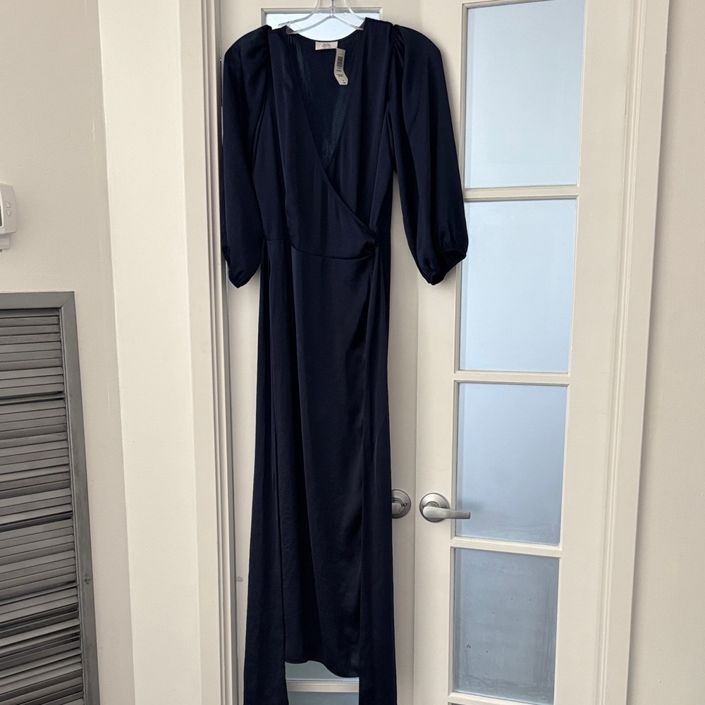 Little Moon Midnight Blue Long Sleeve Dress - Picture 1 of 4